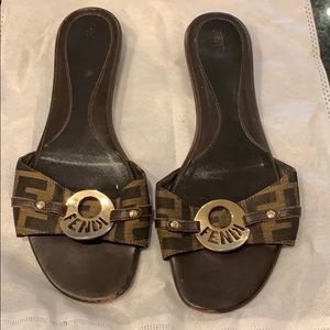 Authentic pre-loved Fendi leather sandals